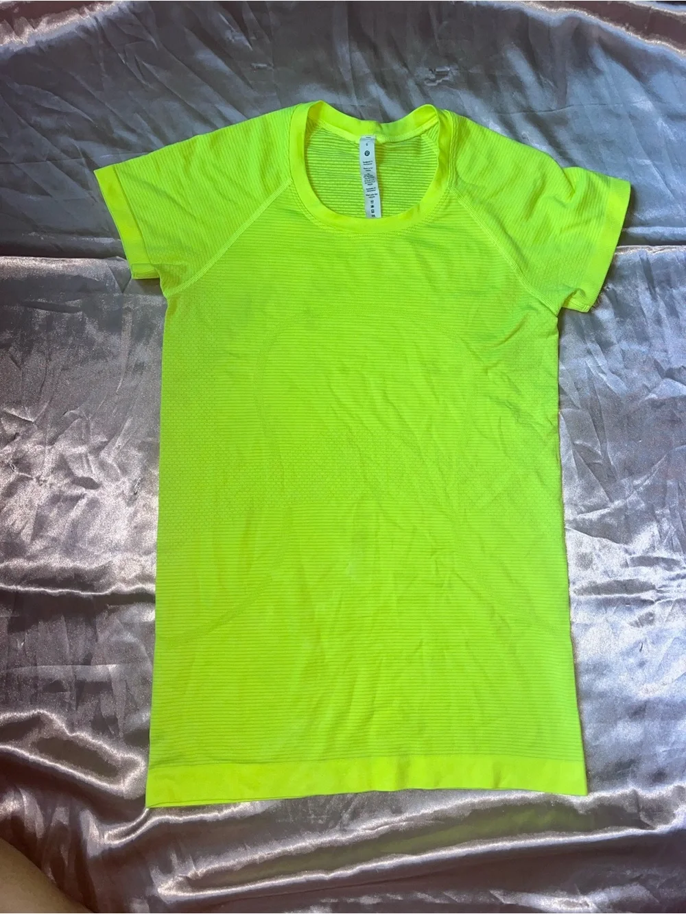 lululemon athletica Neon Lime Short Sleeve Performance Tee